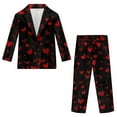 thumbnail image 4 of Xoenoiee Heart Love Print Boys Suits Set 2 Pieces Slim Fit Suit Formal Kids Suit Valentine's Day Toddlers Teen Youth Tuxedos Suit, 5-6 Years, 4 of 7