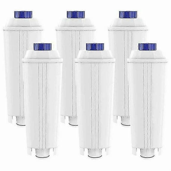 6-pack Coffee Machine Filters for Delonghi Dlsc002 Filter Ecam, Esam, Etam, Bco, Ec with Activated (FMY)