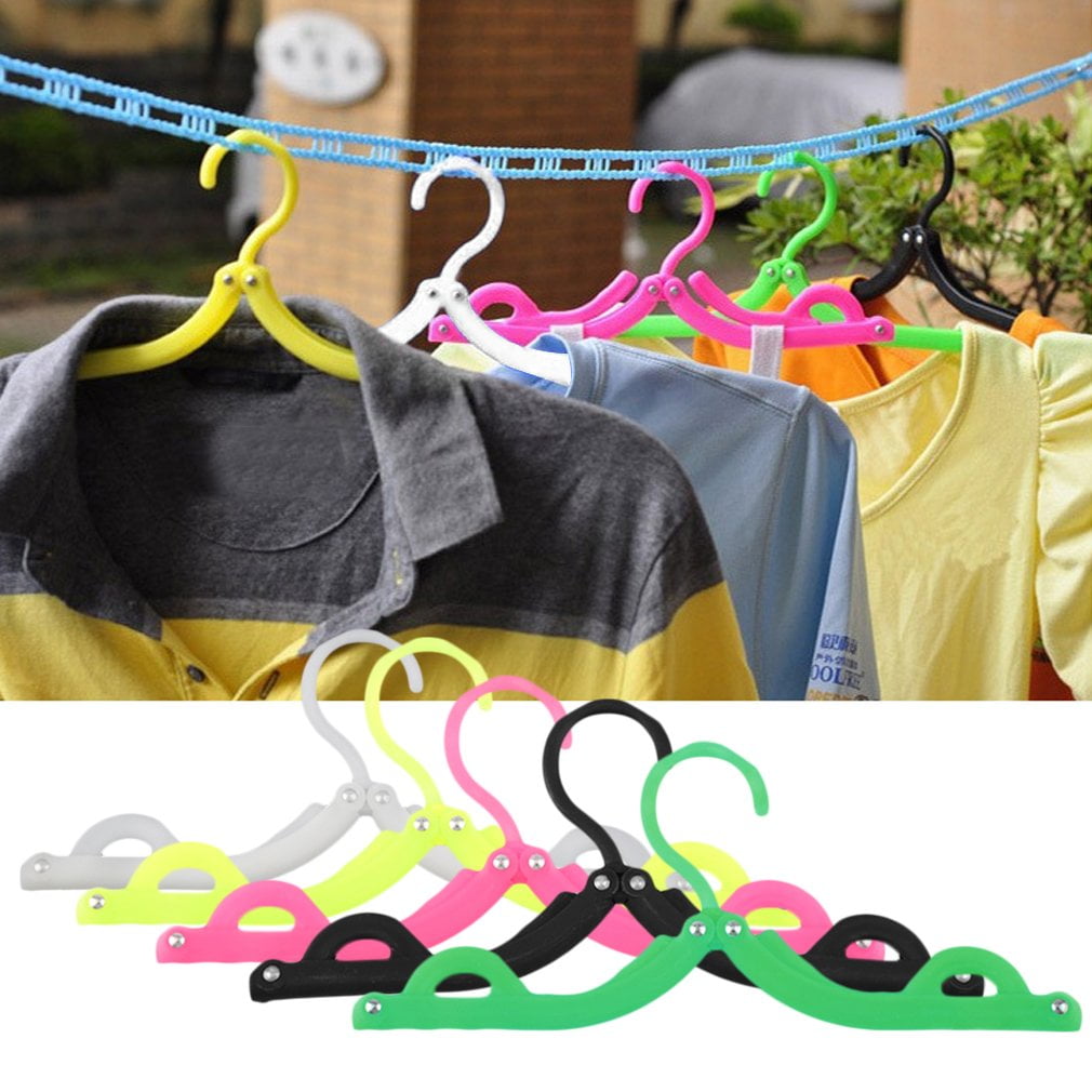 2019 Upgrade Coat Hanger Rack Portable Foldable Hanger Folding Plastic