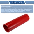 thumbnail image 4 of Unique Bargains 1 Pcs 300mm 11.81" Length 0 Degree Blue Car Silicone Hose Coolant Hose Universal Red 80mm 3.15" ID, 4 of 7