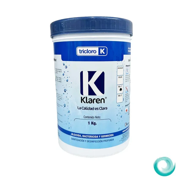 TRICLORO TABLETA 3' KLAREN Desinfectante clorado en tabletas de 1 kg