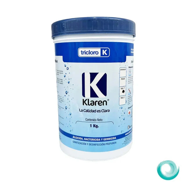 TRICLORO TABLETA 3' KLAREN Desinfectante clorado en tabletas de 1 kg