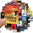thumbnail image 2 of Paquete de pegatinas con pósteres musicales, 52 unidades, teatro clásico y Broadway, 2 of 2