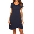 thumbnail image 6 of LoyisViDion Womens Maternity Dresses Woman Solid Short Sleeve Breast-Feeding Pregnant Maternity Nursing Dress, 6 of 10