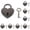 Z-Dark Gray-10pcs, variant on Suitcase Locks with Keys,Rust Resistant Waterproof Padlock,2 Keys Per Lock Padlocks Compact Security Lock for Suitcases Home Outdoor Toolbox and Drawers Travel Bags Use