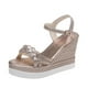 thumbnail image 2 of Zapatos de mujer de verano Boca de pescado Tacón de cuña medio Sandalias de mujer con hebilla de metal Wmkox8yii  nm9562, 2 of 8
