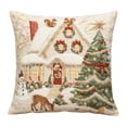 thumbnail image 2 of Funda De Almohada De Lino Fundas De Almohada Navideñas De 45x45cm, Decorativas, De Algodón Suave Y Con Cremallera Oculta, Para Decoración Festiva Del Hogar, Color Beige (1 Unidad) Rkxzt, 2 of 7