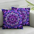 Xlo0ole Pillow Cover Inch Blue Neon Light Abstract Geometric Cushion