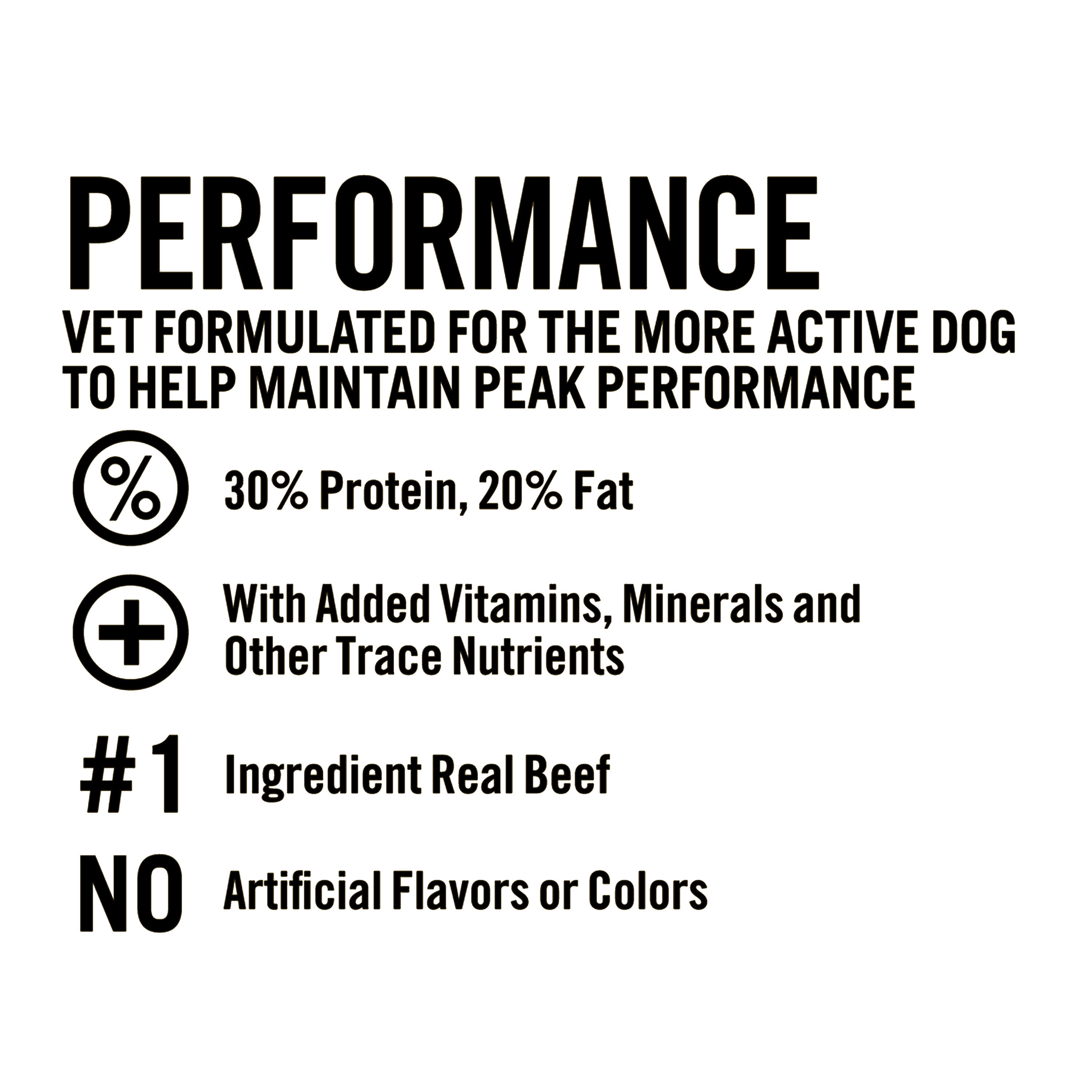 Pure Balance Pro+ Performance Beef & Brown Rice Recipe Dry Dog Food, 16 lbs