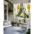 thumbnail image 4 of nqOlkjepod Outdoor Curtains for Patio Waterproof, Yellow Ombre Floral Outdoor Privacy Panels Grommet, Watercolor Botanical Blackout Outside Curtains for Porch/Cabana/Pergola 54"x108", 2 Panels, 4 of 8