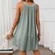 thumbnail image 4 of Sexy Vestido Casual para las Mujeres Vestido de Cuello Redondo sin Mangas de Color Sólido, Moda de Verano de Poliéster Ligero, 4 of 6