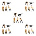 thumbnail image 2 of Decodeary Authentic 1/64 Painted Figurines for DIY Projects Sand Table Layout Collectible Miniatures 1:64 5Set, 2 of 6