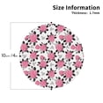 thumbnail image 2 of KLL Drink Coasters Set Round Shape of 4,PU Leather Absorbent Coasters Set Decorative Coffee Cup Coasters Housewarming Gift for Home Decor-Rose Flowers, 2 of 5