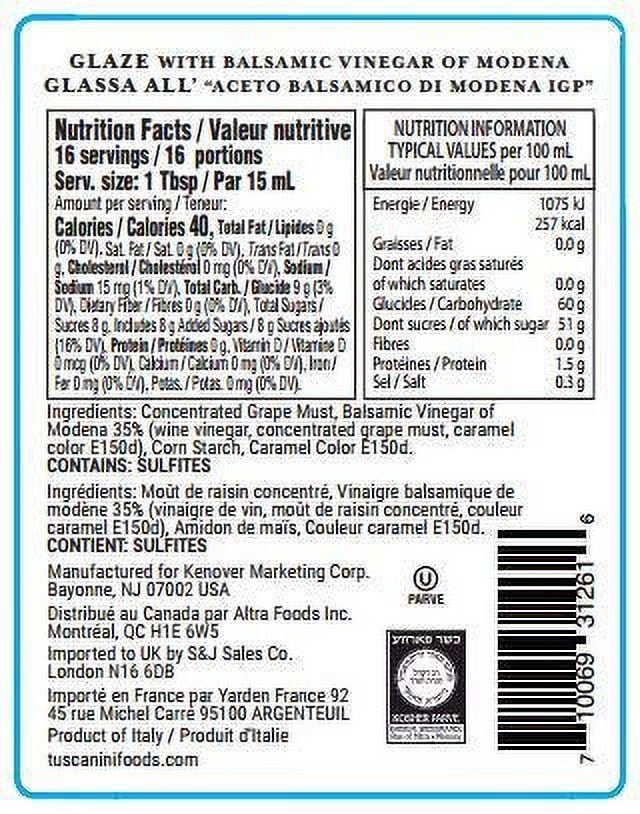 (Pack of 6), Tuscanini Balsamic Vinegar Glaze, 8.5 fl oz