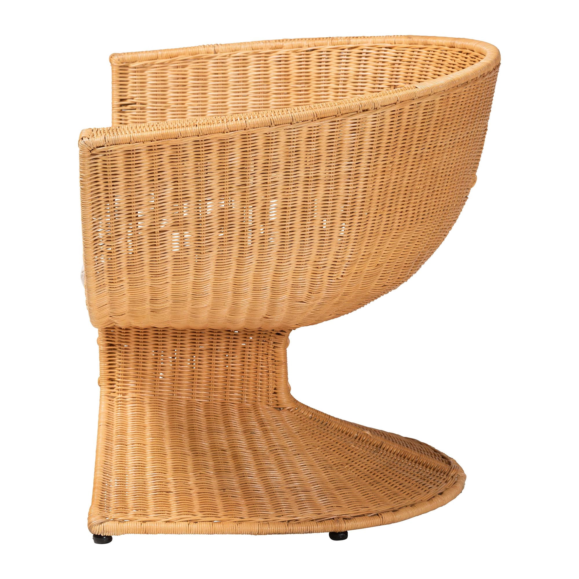bali & pari Tulip Boho Lounge Chair, Light Honey