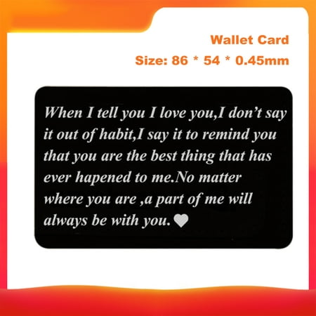 Personalized Metal Wallet Card Aluminum Engraved Wallet Inserts ...