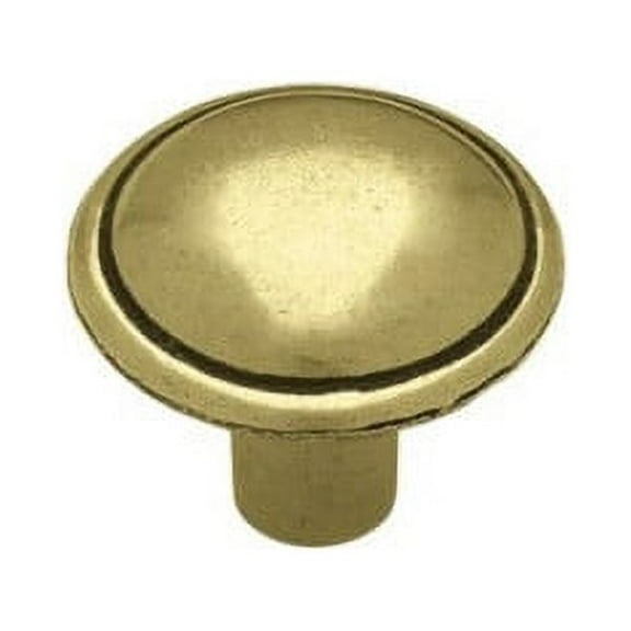 Liberty Hardware P6360AC-AE 1" Antique English Brass Domed Top Drawer Knob