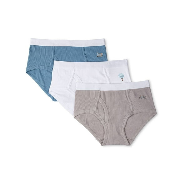MeMoi Boys' 3 Pair Pack On The Move Ribbed Briefs - Boys - Male