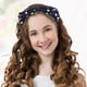 thumbnail image 3 of Diademas con lazo ancho de lunares, aro de pelo de moda con lazo anudado, azul, para niña mujer, 3 of 7