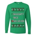 thumbnail image 2 of Wild Bobby Naughty Nice 6 7 Checklist Christmas Sweater | Funny Holiday Men Long Sleeve Shirt, 2 of 4