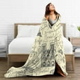 thumbnail image 5 of DouZhe Ultra-Soft Micro Fleece Lightweight Flannel Bed Blanket, Retro Paris Tower Graffiti Print Cozy Warm Throw Blankets, 50"x40", 5 of 7