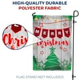 thumbnail image 4 of America Forever Merry Christmas Garden Flag 12.5 x 18 inch Double Sided Outdoor Yard Vintage Christmas Tree Holiday Winter Farmhouse Christmas Decorations Garden Flag, 4 of 7