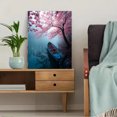 thumbnail image 5 of Sakura Tree Boat Mist Lake Canvas Print Wall Art for Living Room Bedroom Office Hallway Cafe Hotel Restaurant Decor, 5 of 8