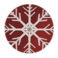 thumbnail image 4 of HAOXIT Merry Christmas Tablecloth Red Round Christmas Tablecloth Washable Reusable Tablecloth for Holiday Party Dinner Dining Table Decor 31-35, 4 of 8