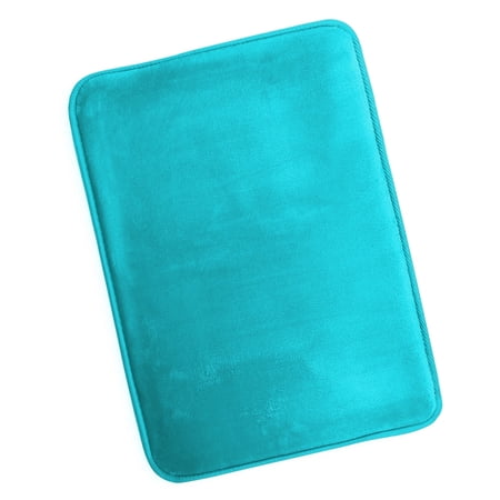 Nestl Absorbent Memory Foam Bath Mat Set Bathroom Rug Teal 17 x24