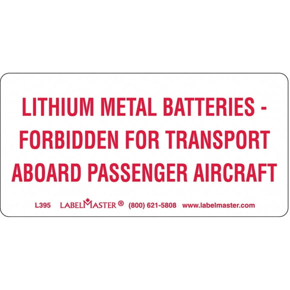 Labelmaster L395 Dot Lithium Battery Marking, Paper, 4" x 2" (Pack of 500)