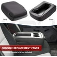 thumbnail image 4 of KBH Center Console Lid Armrest Cover Fit for Chevy Tahoe Suburban Silverado, GMC Sierra Yukon 2007-2014, Black Leather with Zipper Design (Jump Seat), 4 of 8