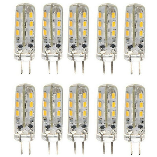 10 Bombillas LED Allinless G4 DC12V 1,5 W blanco cálido