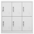 thumbnail image 2 of vidaXL Locker Cabinets 2 pcs Light Grey 90x45x92.5 cm Steel, 2 of 5
