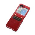 thumbnail image 4 of Nalacover for Samsung Galaxy Z Flip 5 Crossbody Wallet Case with Back Card Slot, Purse Cover with Shoulder Strap Classic PU Leather Lanyard for Women Girls, TPU Shockproof Non-Slip Case, Red, 4 of 9