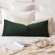 thumbnail image 3 of Funda de almohada decorativa MIULEE, 36 x 14 pulgadas, terciopelo, verde militar, 3 of 6