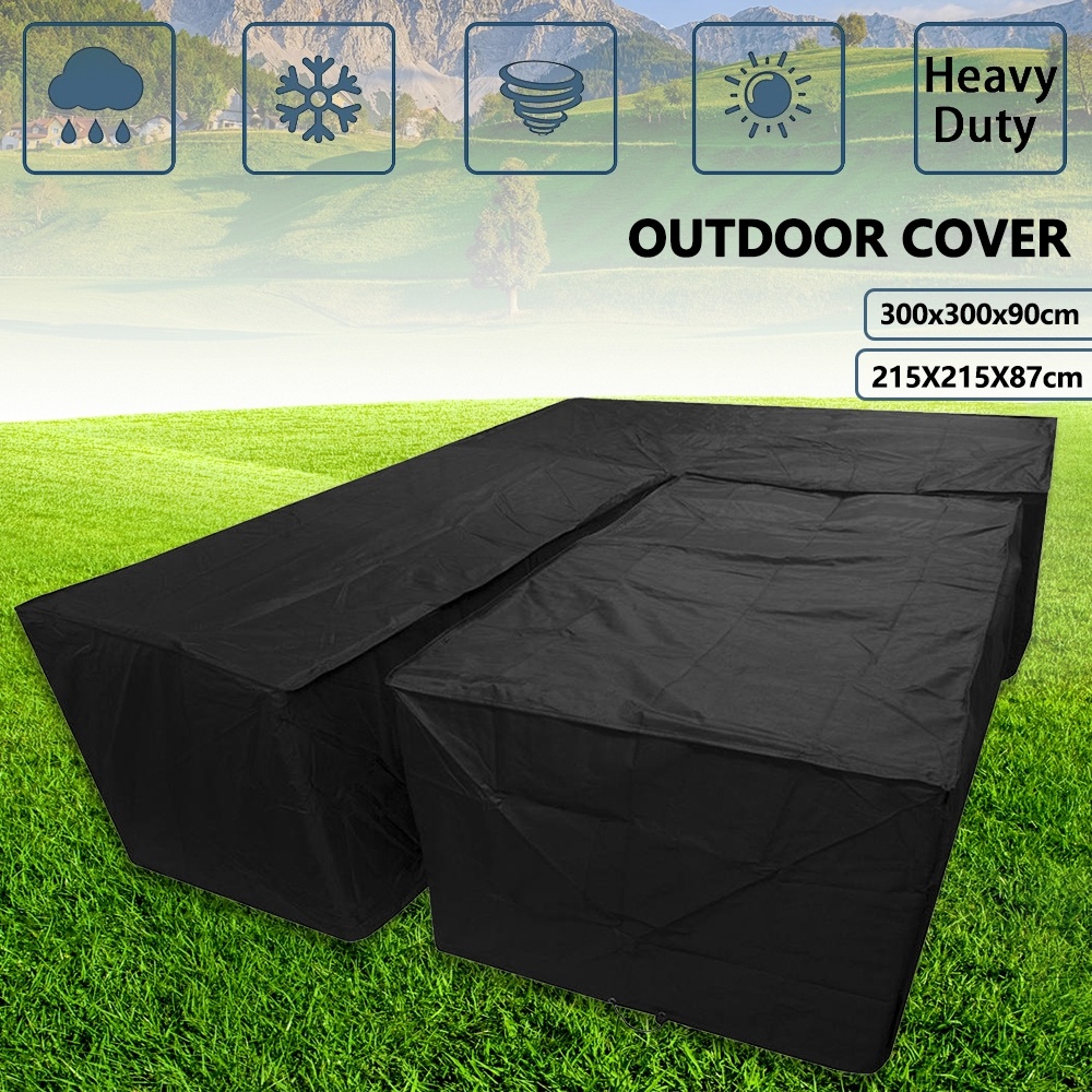 Waterproof Garden Rattan Corner Furniture Cover Outdoor Sofa Protect L Shape Set - image 3 of 6