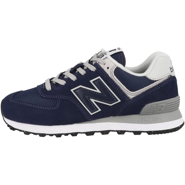 Zapatilla New Balance 574 Core para mujer, color azul marino y blanco, talla 6.5