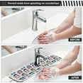 thumbnail image 5 of Halloween Skulls Pumpkin Sink Splash Guard for Faucet 2 Packs Faucet Absorbent Mats, Dia De Los Muertos Faucet Handle Drip Catcher Quickly Drying Mat for Kitchen Counter Bathroom, 14.9"x5.5", 5 of 7