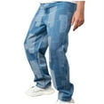 thumbnail image 2 of WXLWZYWL Men's Wide Leg Baggy Jeans Straight Leg Carpenter Denim Pants Loose fit Trousers, 2 of 6