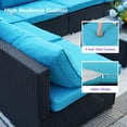 thumbnail image 3 of 7-Piece Patio Furniture Set, Outdoor Sectional Sofa Set with Cushions and Glass-Top Coffee Table, Outdoor Conversation Set, 3 of 6