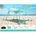 thumbnail image 3 of Carpa de playa Rengue de 3 x 3 m con protección UV UPF50+ con sacos de arena, 3 of 7