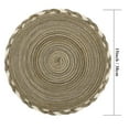 thumbnail image 3 of MeyJey 15" Braid Round Placemat Set of 6, Large Cotton Woven Non-Slip Placemat Set of 6 Heat Resistant Placemat 6 Piece, Coffee, 3 of 11