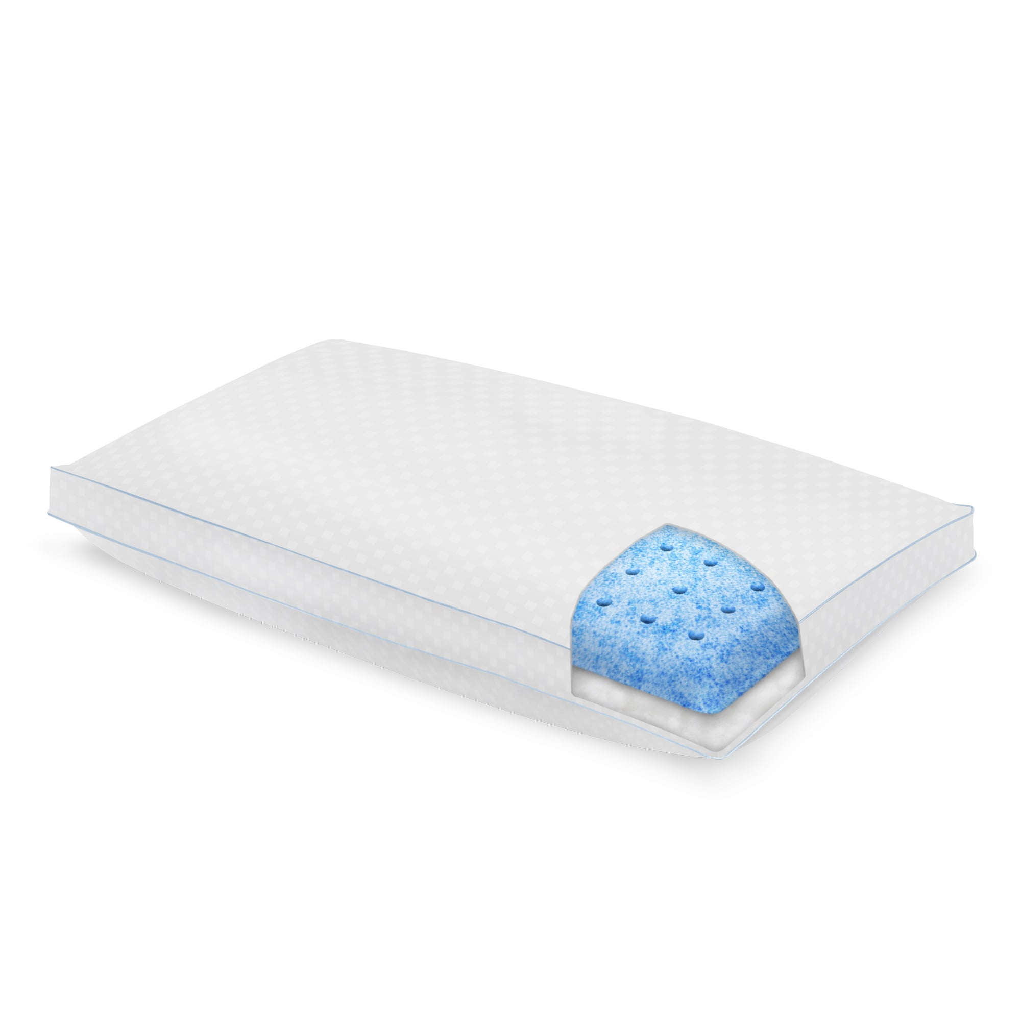 36" White Hypoallergenic Memory Foam and Fiber Fill King Size Dual