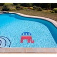 thumbnail image 2 of Slick Woody's 30" Republican Party Underwater Pool Mat Tattoo in Multi-Color, 2 of 3