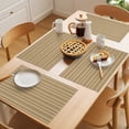 thumbnail image 5 of Camel Striped Placemats Set of 6 Farmhouse Vintage Camel Stripes Place Mats Indoor Wipeable Table Mats Washable Cloth Dining Table Placemats for Kitchen Holiday Party Home Decor 13x19 Inch, 5 of 9