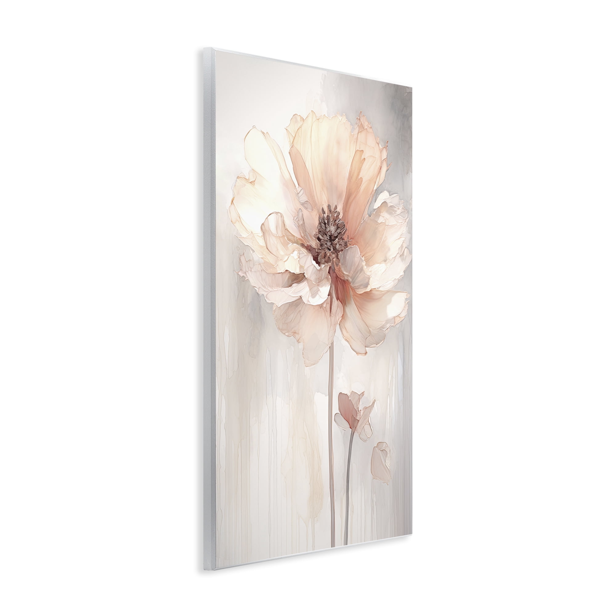 Stupell Industries Pastel Blush Flower Plants & Flowers Painting Unframed Art Print Wall Art, 13 x 19
