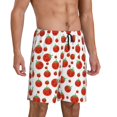 thumbnail image 2 of Wukai Hand Drawn Tomatoes Men’s Short Pajama Pants With Pockets Soft Sleep Pj Shorts for Men-3X-Large, 2 of 6