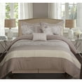 thumbnail image 2 of Nanshing Halo 7 Piece Traditional Comforter Set, Black/Gold, California King, 2 of 5