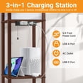 thumbnail image 3 of Floor Lamp with Shelves LED Modern Shelf Floor Lamp with USB Ports Power Outlet Color Temperature Storage Display Wood Column Standing Tall Lamp for Living Room Bedroom Off, 3 of 7