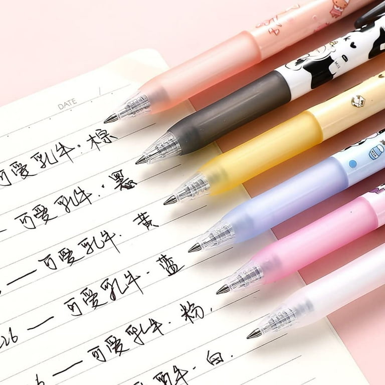 Giant star Cute Milky Cow Pens Retractable Gel Pens Black Gel